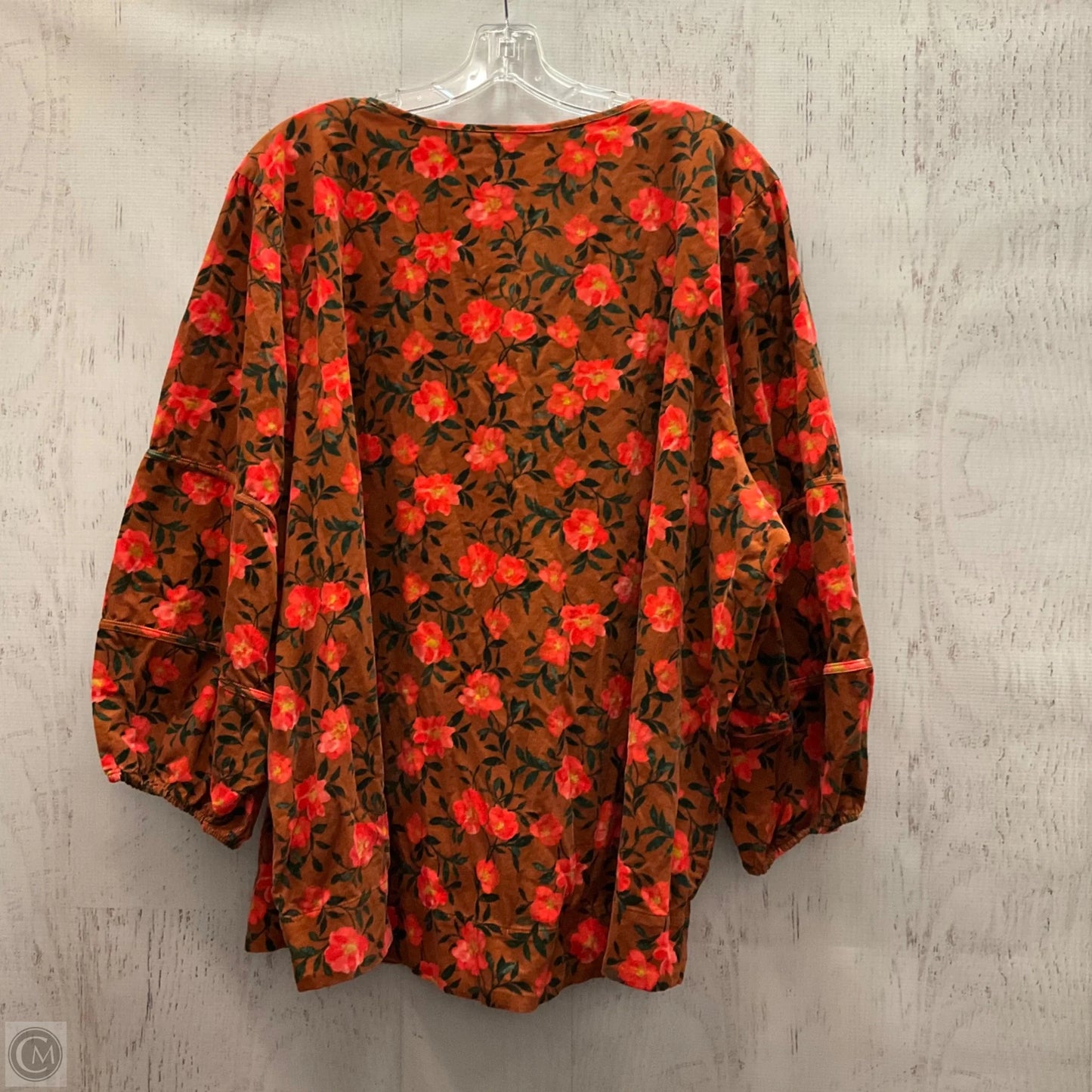 Top Long Sleeve By Sonoma In Floral Print, Size: 4x