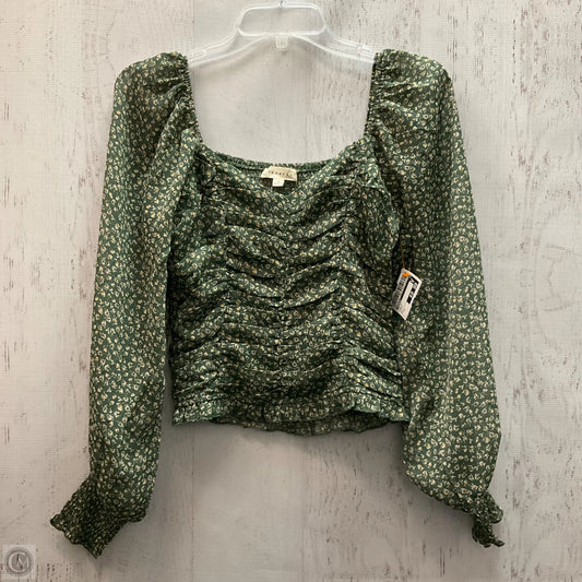 Top Long Sleeve By Promesa In Green, Size: S