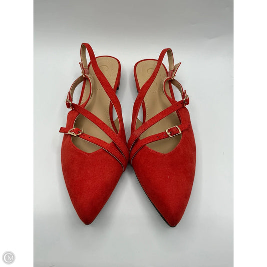 Shoes Flats By Clothes Mentor In Red, Size: 8