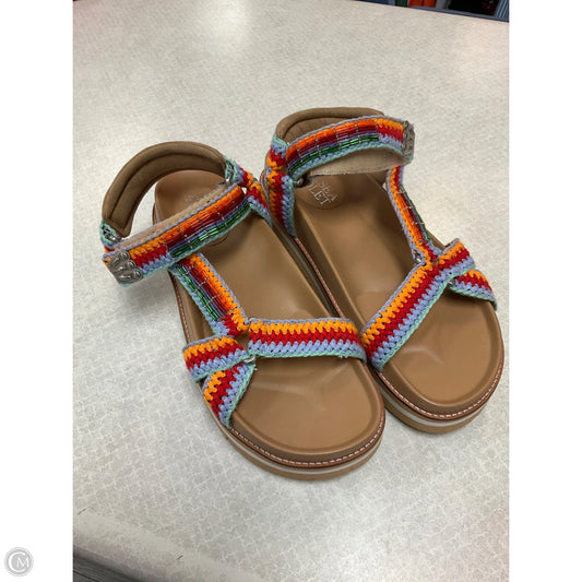 Sandals Heels Platform By Chelsea And Violet In Multi-colored, Size: 11