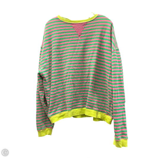 Sweatshirt Crewneck By We The Free In Green & Pink, Size: M