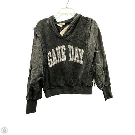 Sweatshirt Hoodie By Ee Some In Black, Size: M