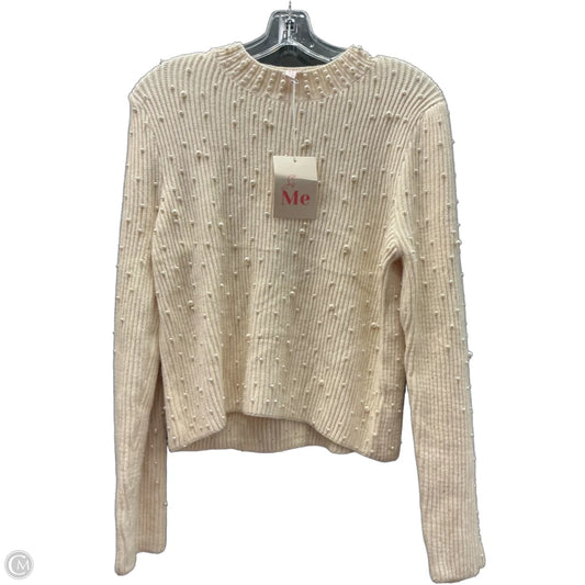 Sweater By Clothes Mentor In Cream, Size: Xl