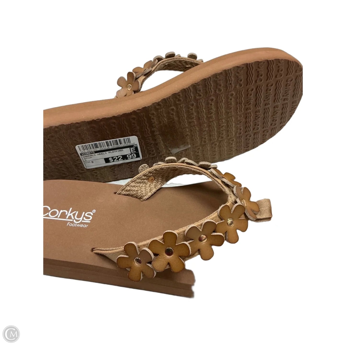 Sandals Heels Platform By Corkys In Brown, Size: 9