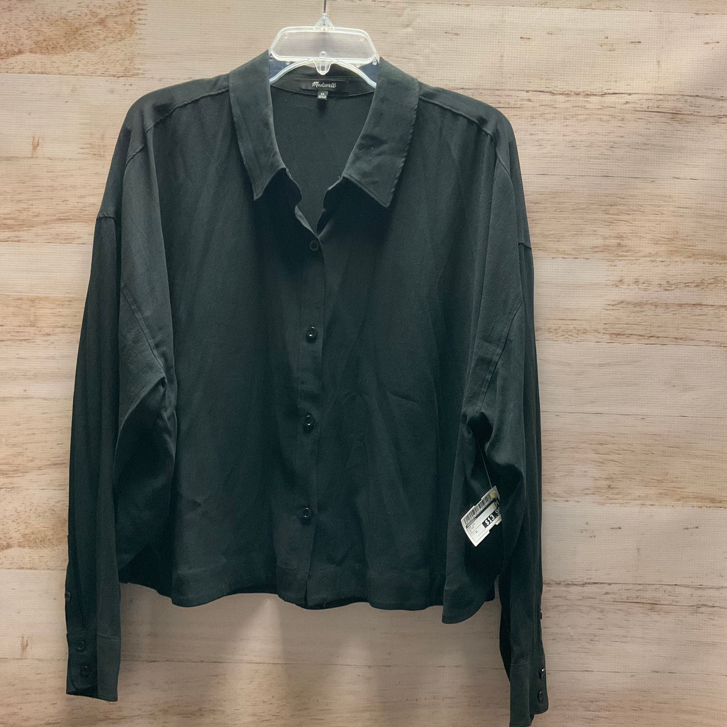 Top Long Sleeve By Madewell In Black, Size: Xl