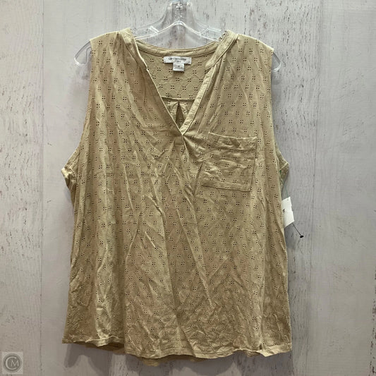 Tank Top By Liz Claiborne In Tan, Size: Xl