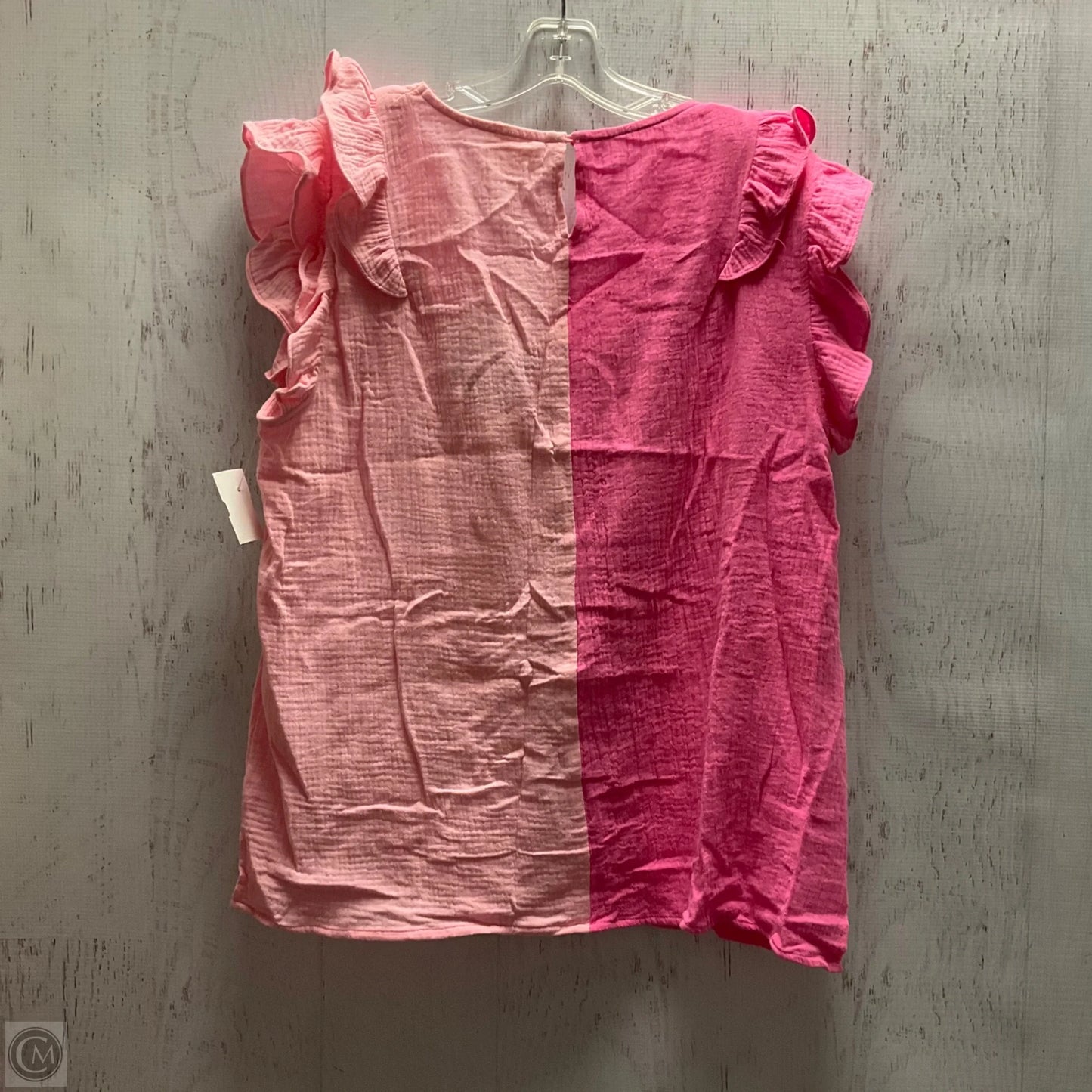 Top Short Sleeve By Bibi In Pink, Size: L