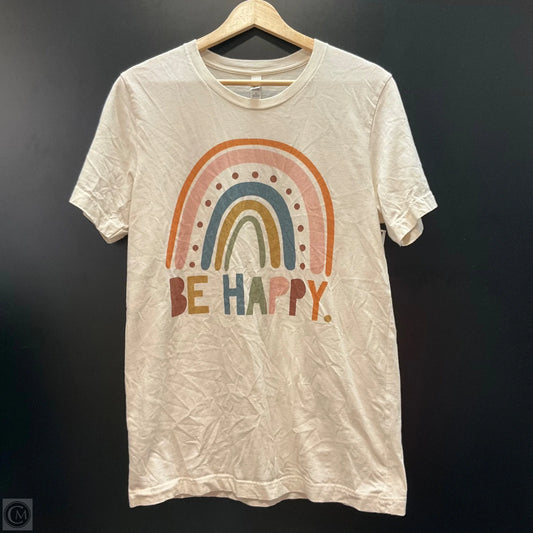Top Short Sleeve Basic By Clothes Mentor In Cream, Size: M