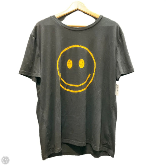 Top Short Sleeve By Shein In Black, Size: Xl