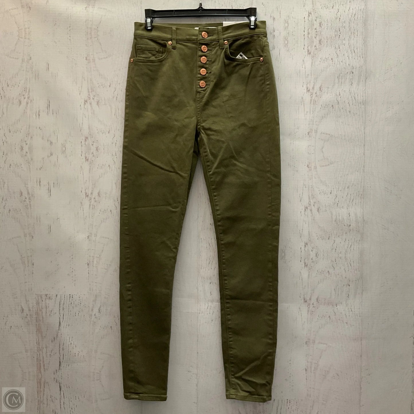 Jeans Skinny By Loft In Green, Size: 0
