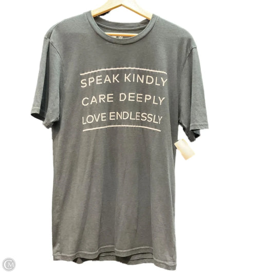 Top Short Sleeve By Clothes Mentor In Grey, Size: M