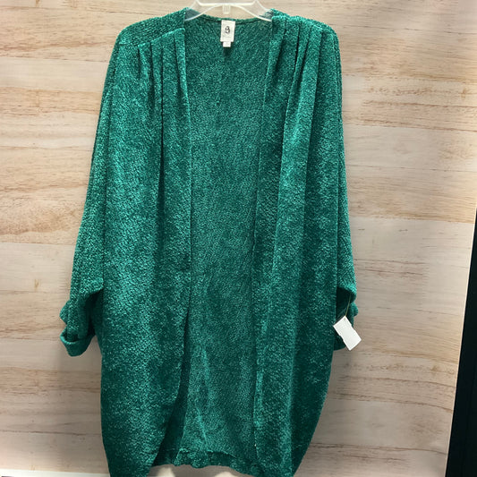 Sweater Cardigan By Clothes Mentor In Green, Size: M