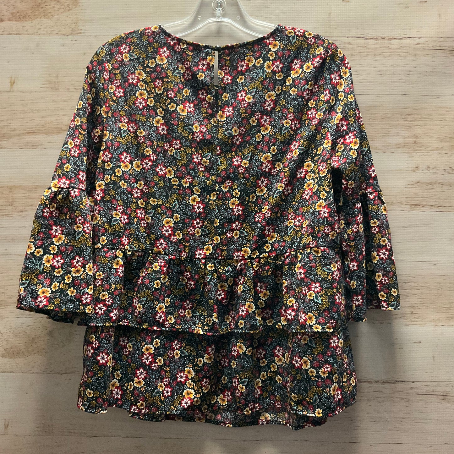 Top Long Sleeve By Time And Tru In Floral Print, Size: S