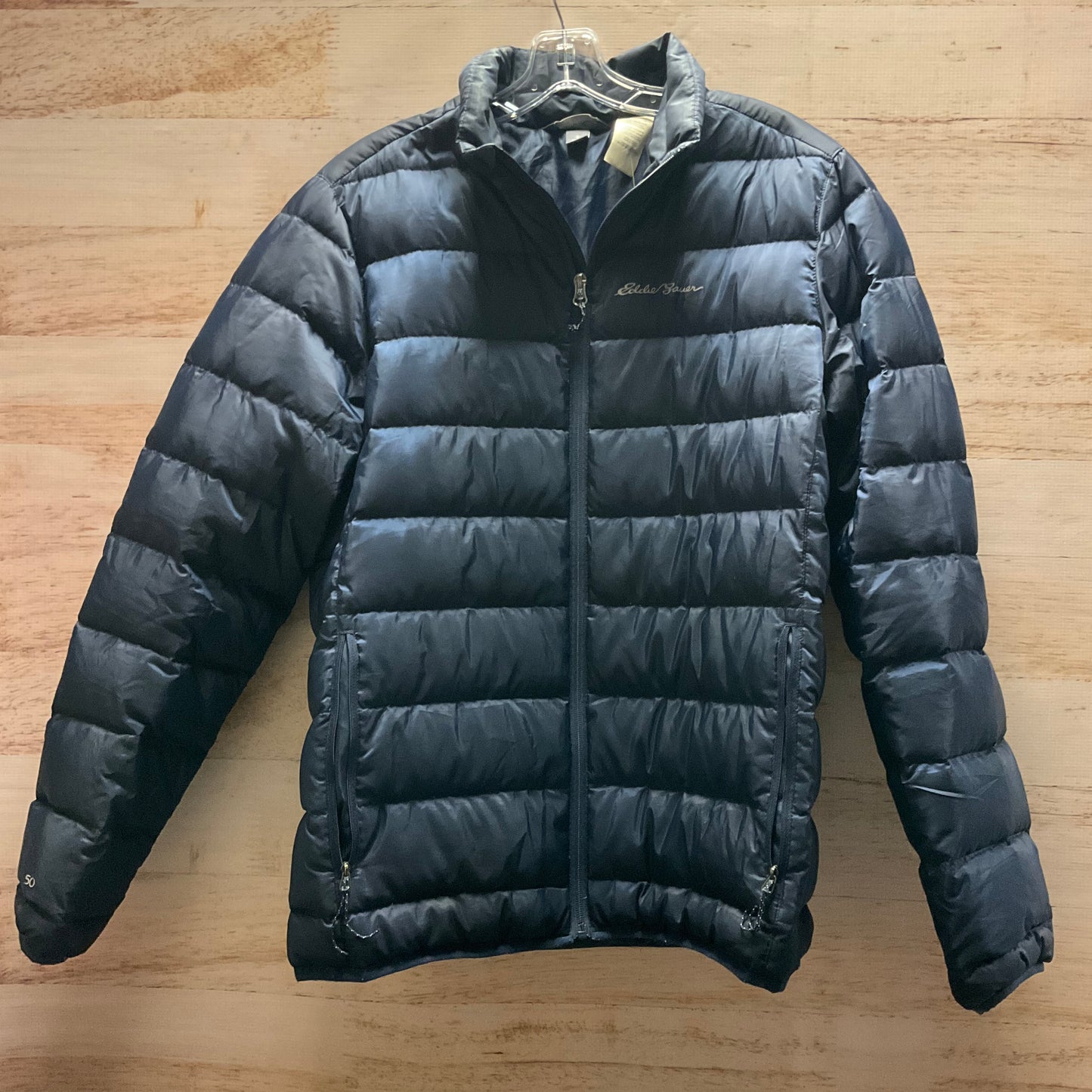 Jacket Puffer & Quilted By Eddie Bauer In Blue, Size: M