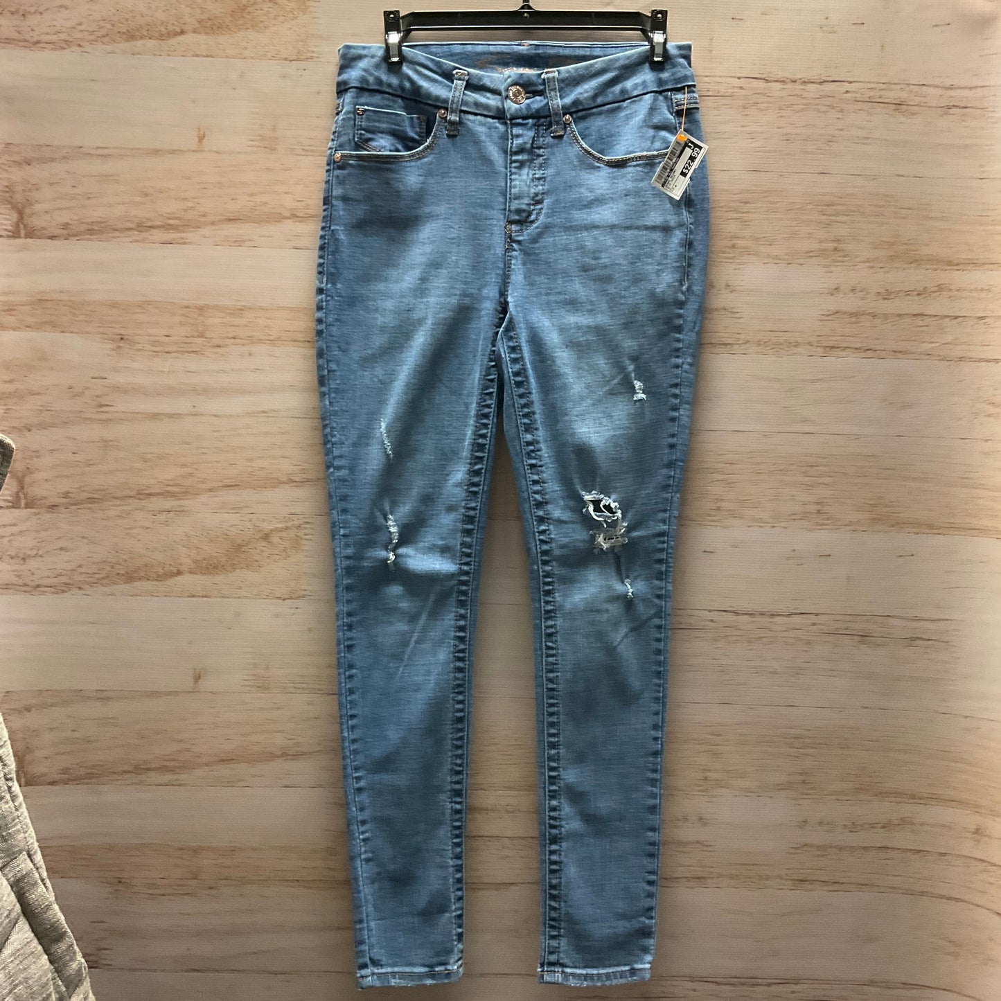 Jeans Skinny By 7 For All Mankind In Blue Denim, Size: 4