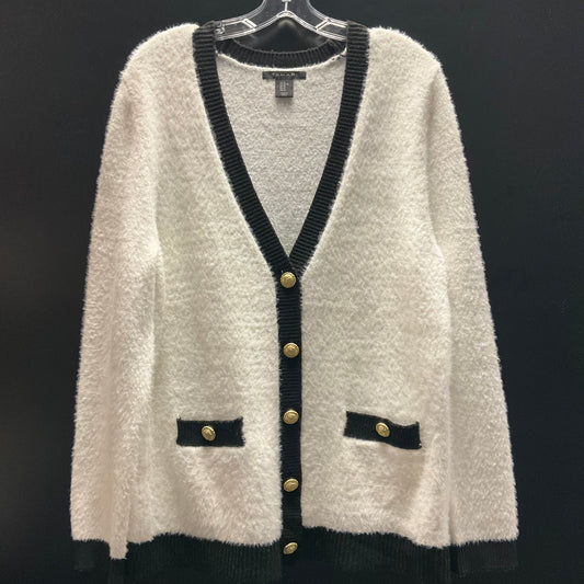 Cardigan By Tahari By Arthur Levine In White, Size: Xl