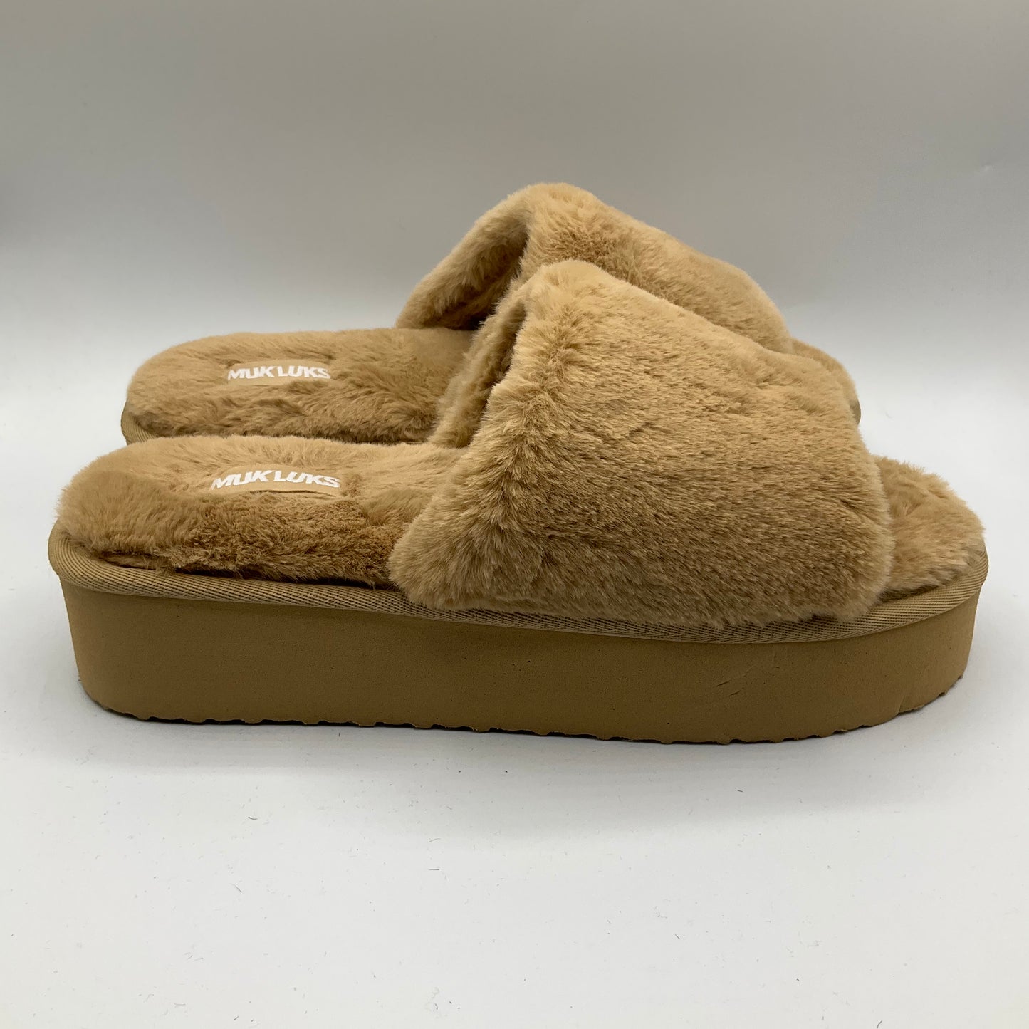 Slippers By Muk Luks In Tan size 7