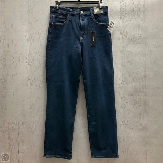 Jeans Straight By Express In Blue Denim, Size: 4