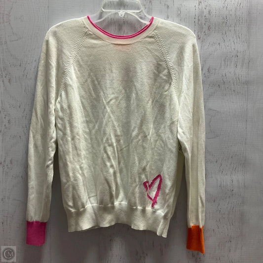 Top Long Sleeve By Clothes Mentor In White, Size: M