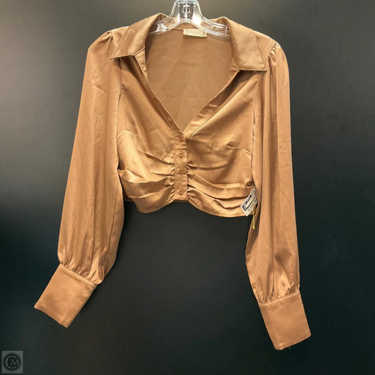 Top Long Sleeve By Altard State In Tan, Size: S
