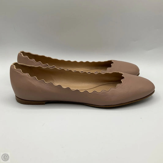 Shoes Luxury Designer By Chloe In Tan, Size: 9