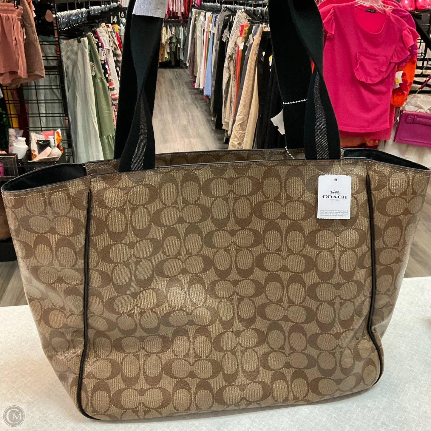 Tote Designer By Coach, Size: Large