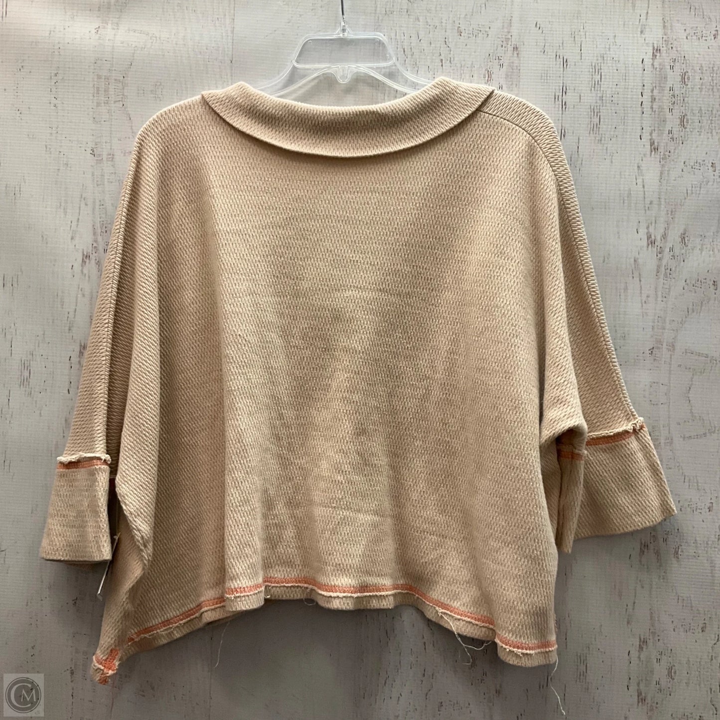 Top Short Sleeve By By Together In Tan, Size: L