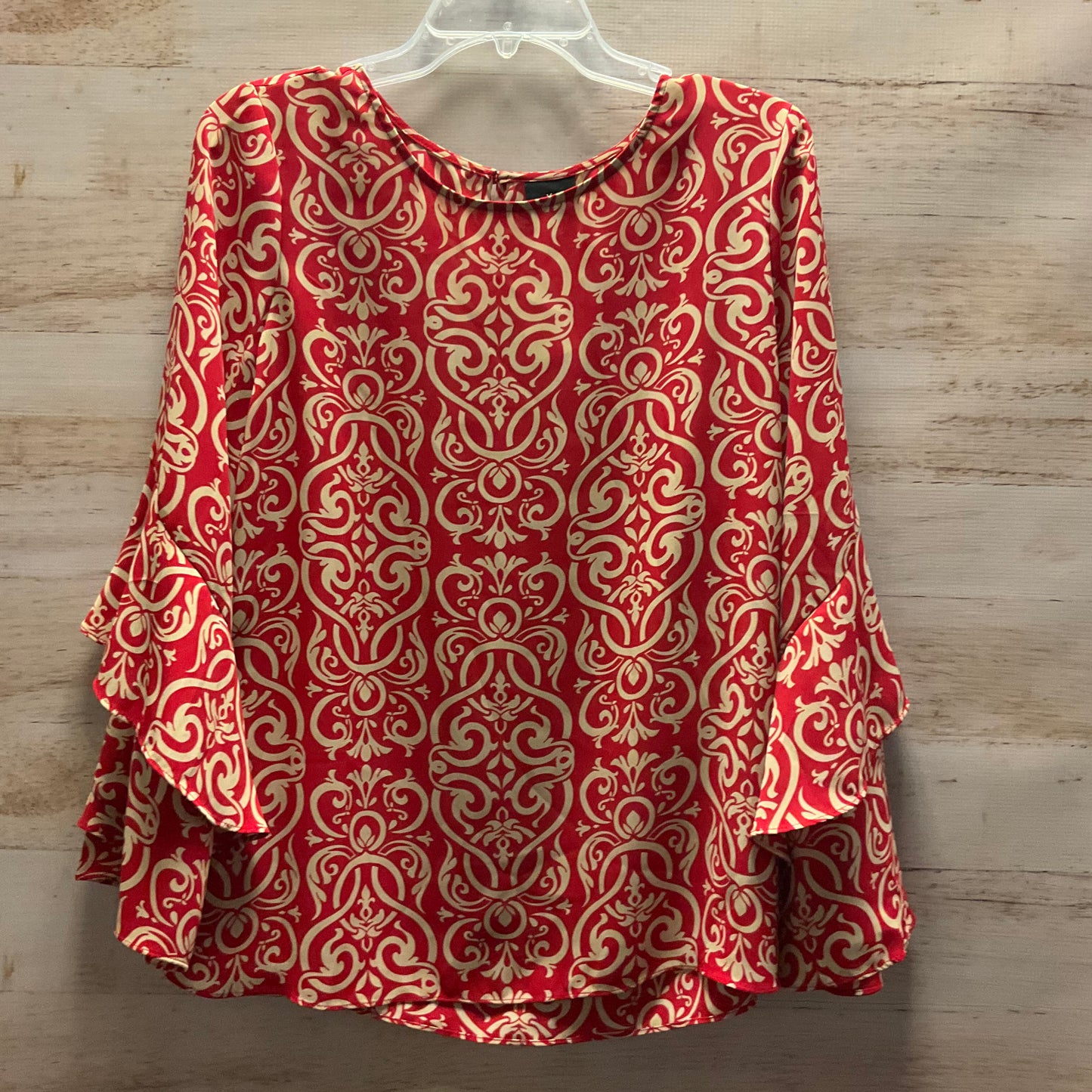 Blouse Long Sleeve By Worthington In Red, Size: M