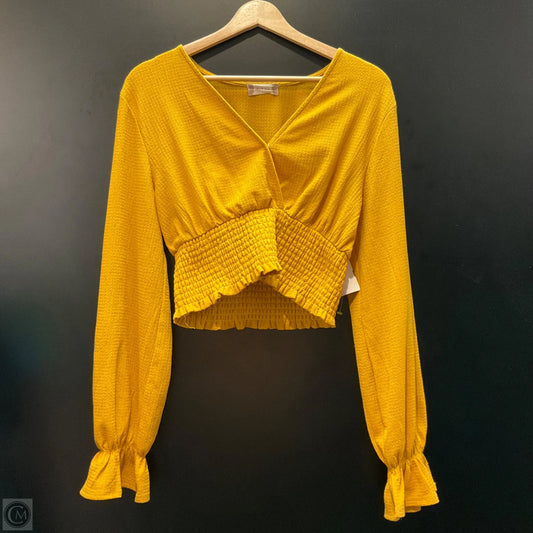 Top Long Sleeve By Altard State In Yellow, Size: L