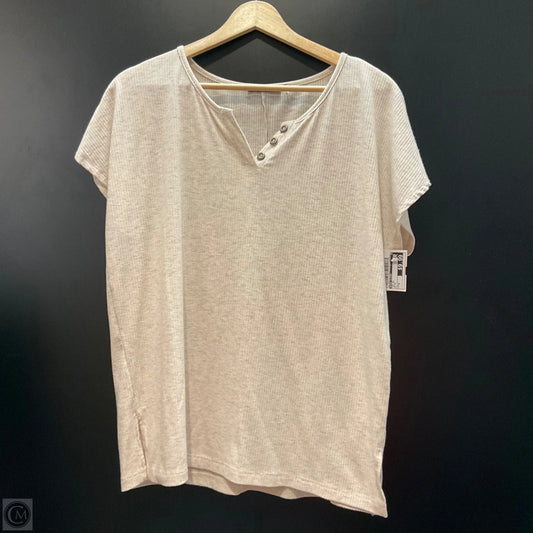 Top Short Sleeve By Pink Clover In Beige, Size: S
