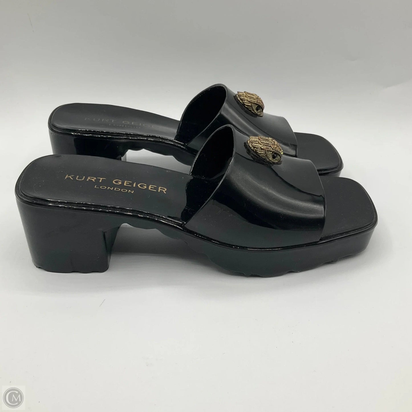 Sandals Heels Block By Kurt Geiger London In Black, Size: 6