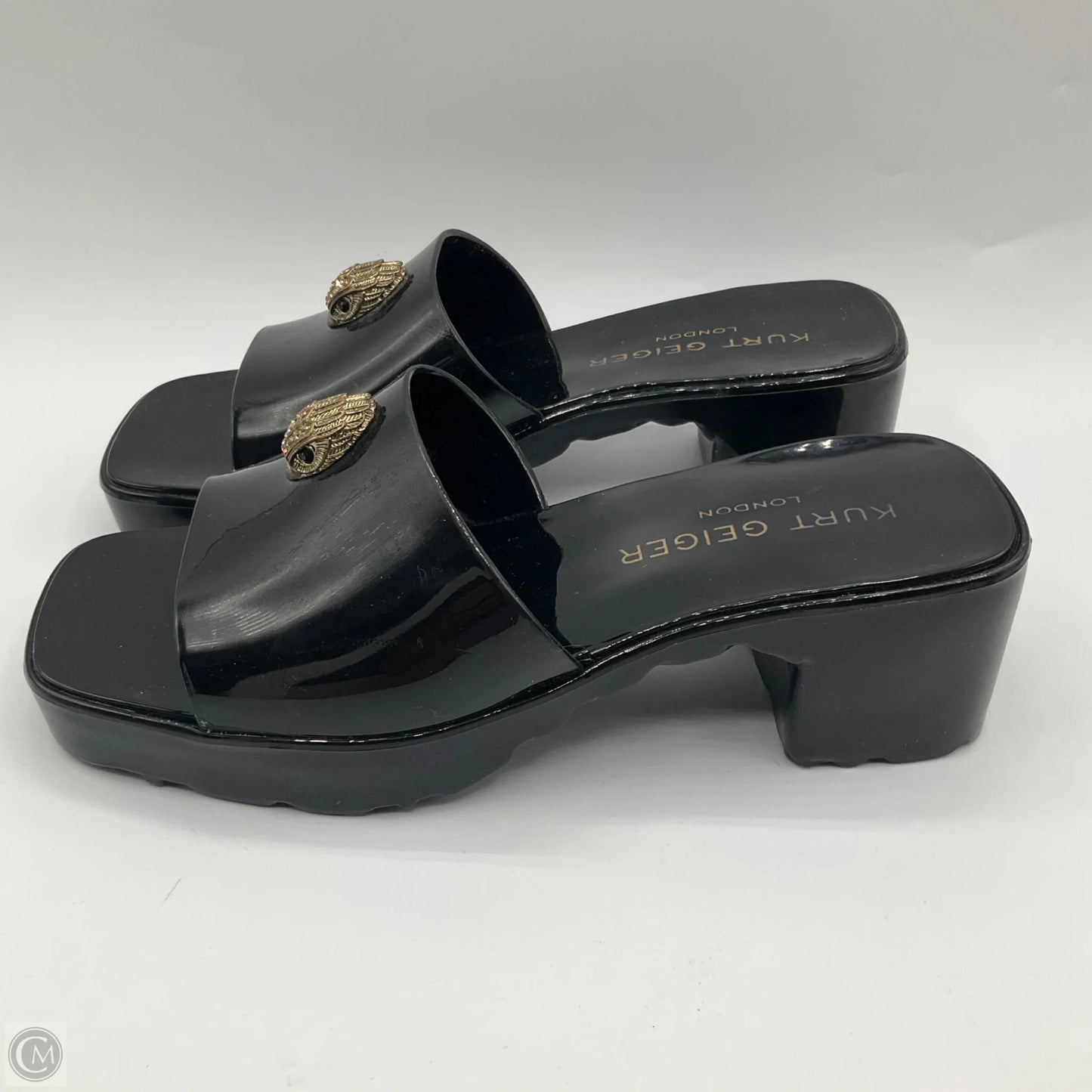 Sandals Heels Block By Kurt Geiger London In Black, Size: 6