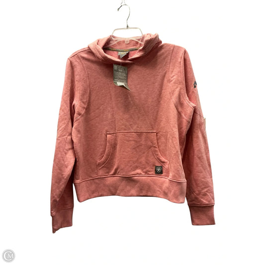 Sweatshirt Hoodie By Ariat In Pink, Size: S