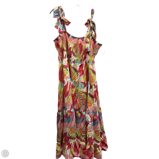 Dress Casual Midi By Michelle Mcdowell In Multi-colored, Size: Xl