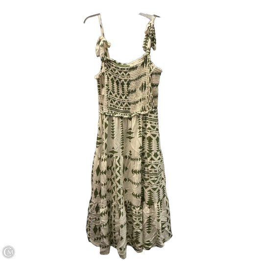 Dress Casual Midi By Hayden La In Green & White, Size: Xl