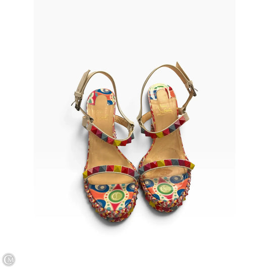 Sandals Luxury Designer By Christian Louboutin In Multi-colored, Size: 10