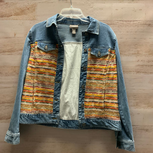 Jacket Denim By Chicos In Blue Denim, Size: S