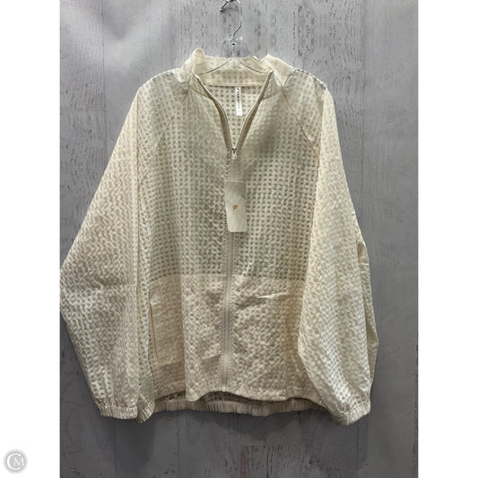 Athletic Jacket By Fabletics In White, Size: 2x