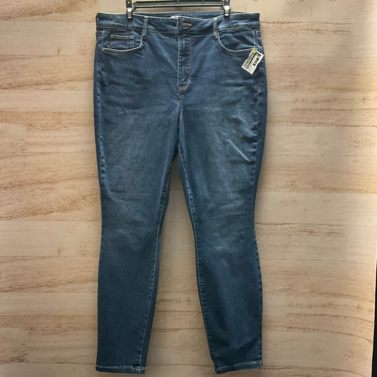 Jeans Straight By Nine West In Blue Denim, Size: 16