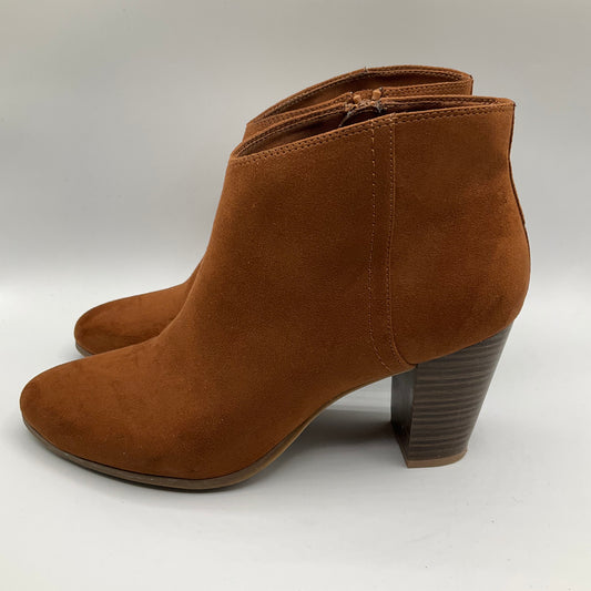 Boots Ankle Heels By Old Navy In Brown, Size: 9