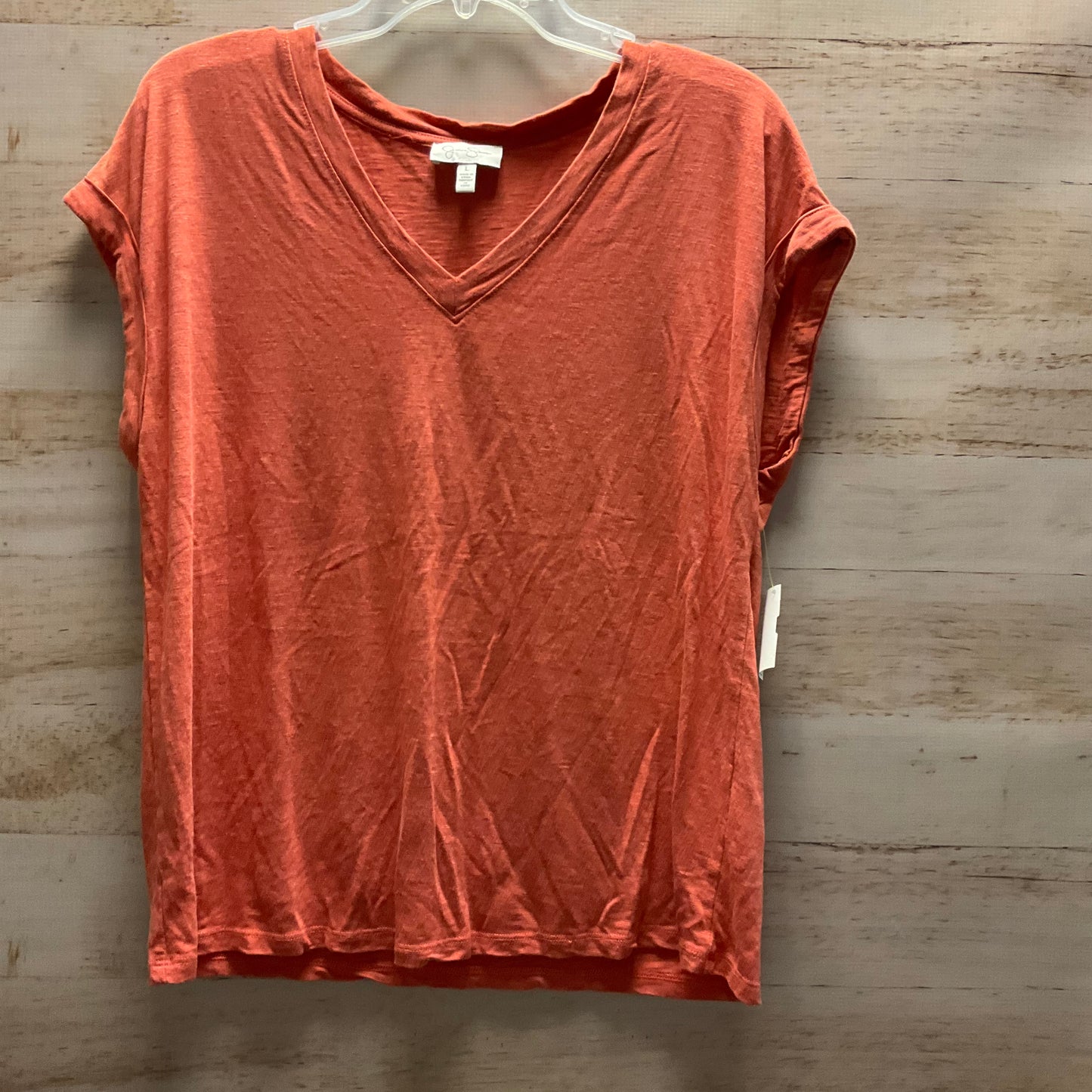 Top Short Sleeve Basic By Jessica Simpson In Orange, Size: L