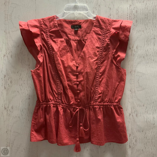 Top Sleeveless By J. Crew In Red, Size: L