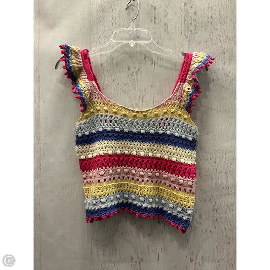 Top Sleeveless By Blu Pepper In Multi-colored, Size: M
