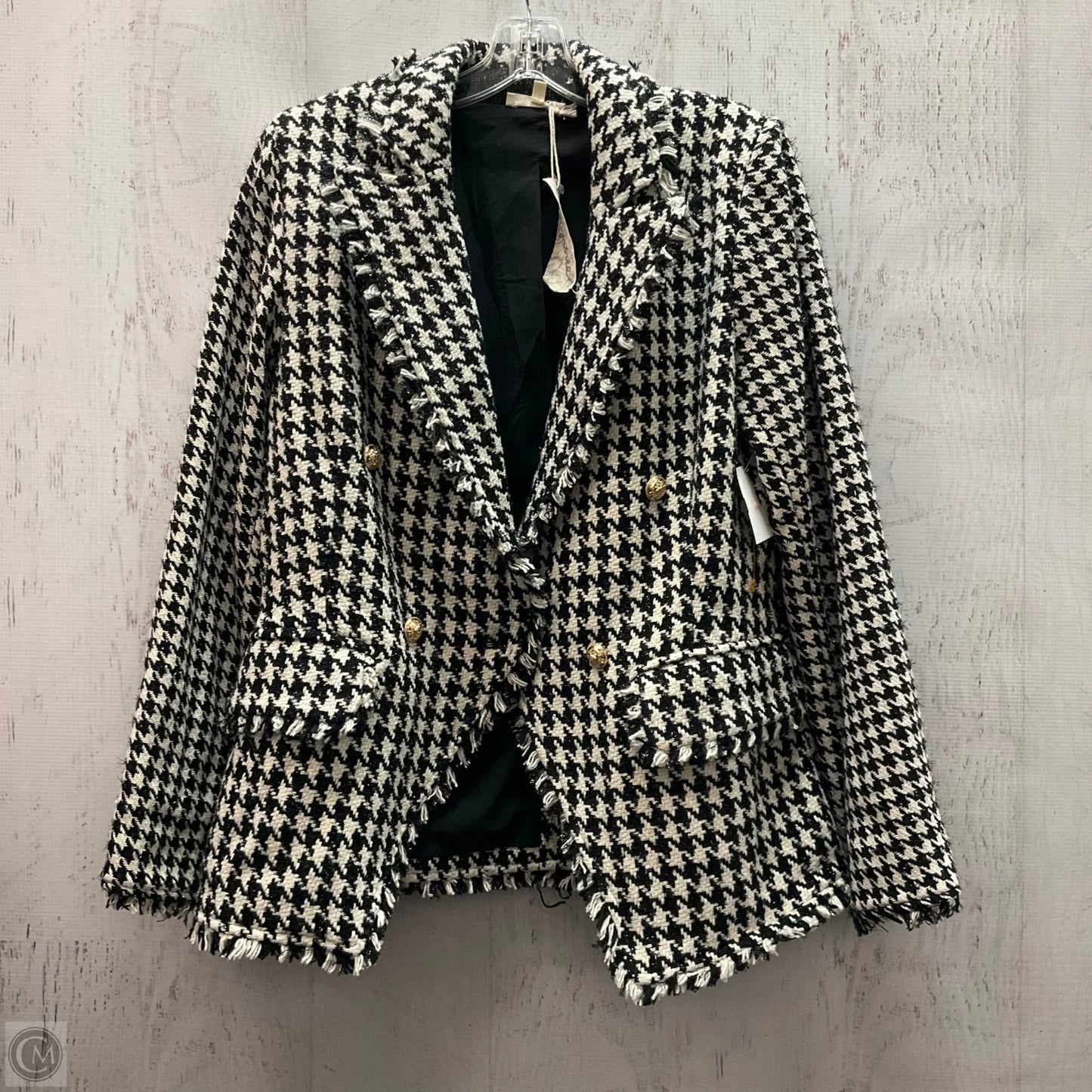 Blazer By Mystree In Black & White, Size: M