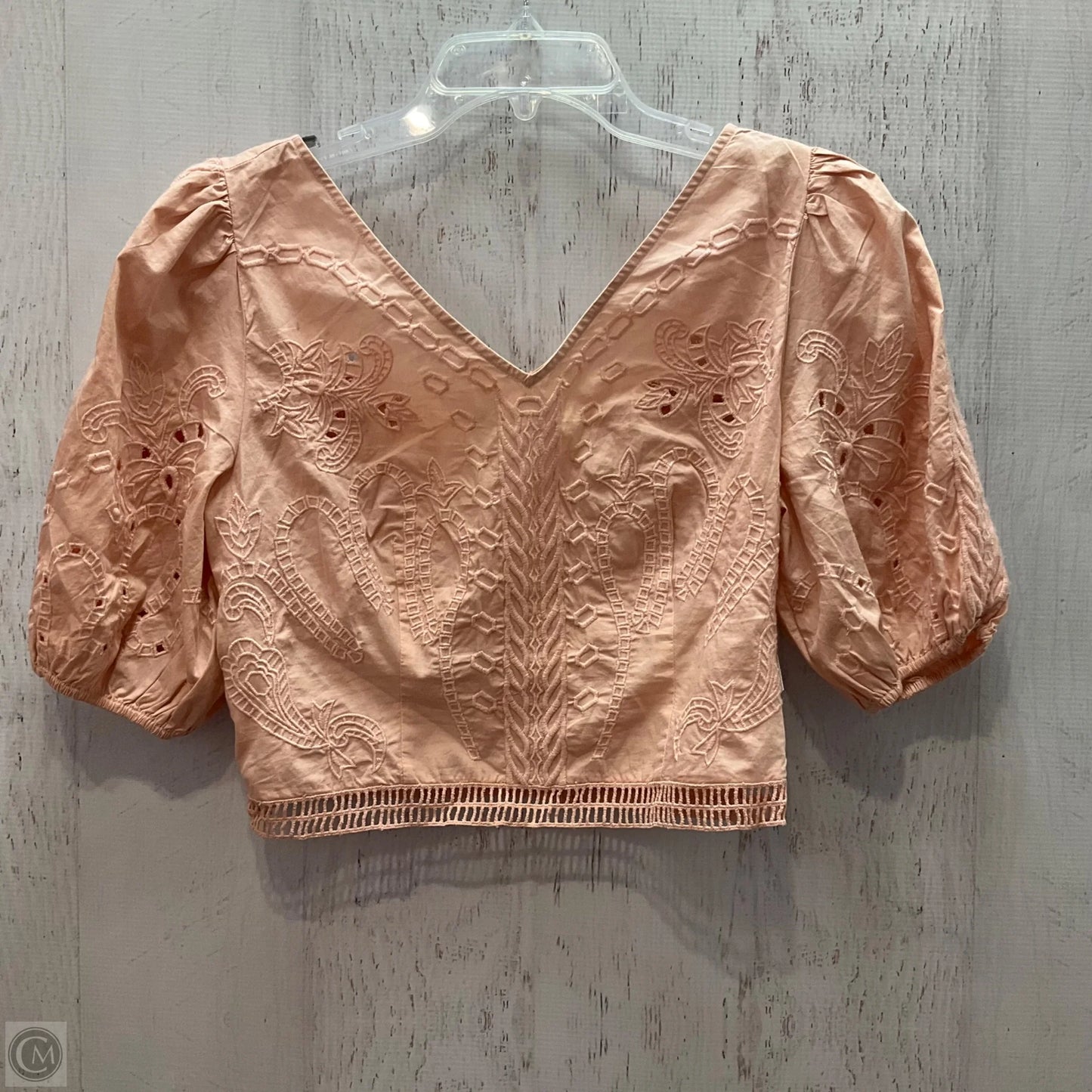 Top Short Sleeve By Express In Pink, Size: M