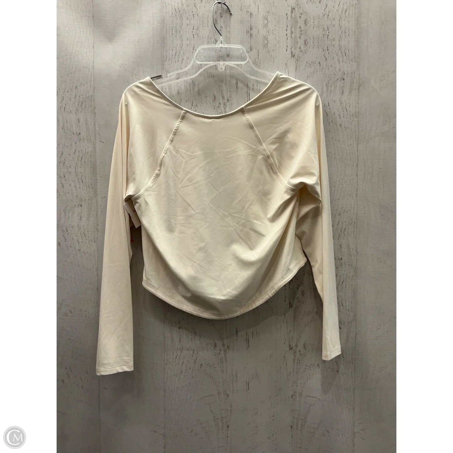 Athletic Top Long Sleeve Crewneck By All In Motion In Cream, Size: Xxl