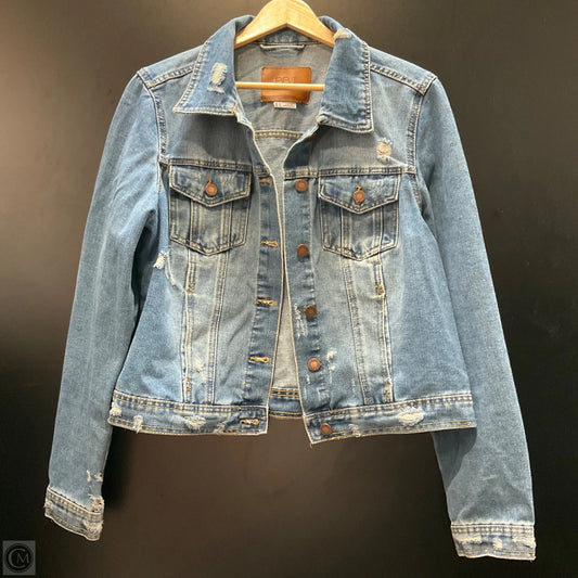 Jacket Denim By Clothes Mentor In Blue Denim, Size: L