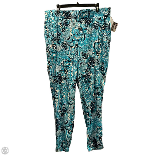 Pants Designer By Lilly Pulitzer In Blue & White, Size: Xl