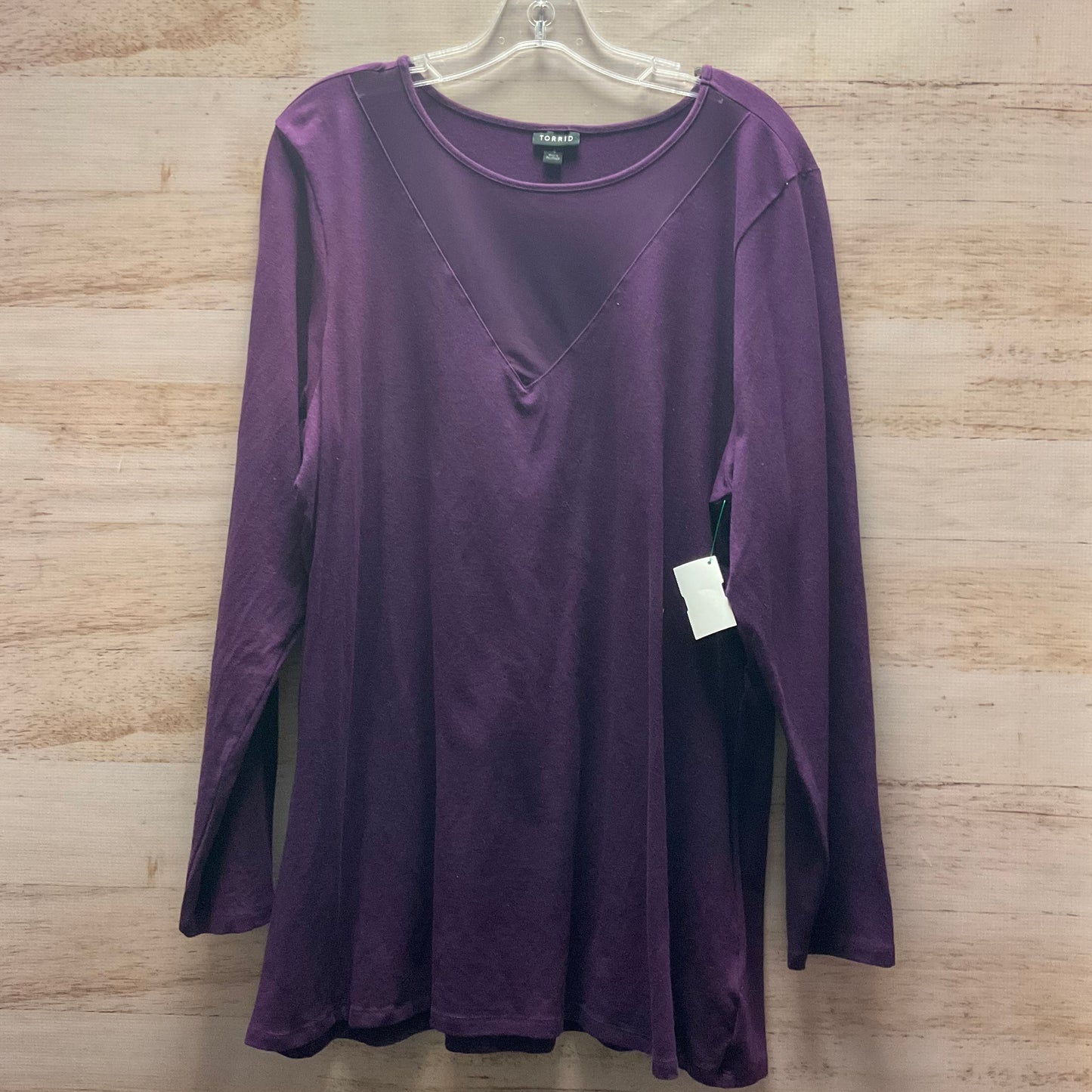 Top Long Sleeve By Torrid In Purple, Size: 4x