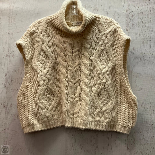 Sweater Short Sleeve By Clothes Mentor In Cream, Size: S